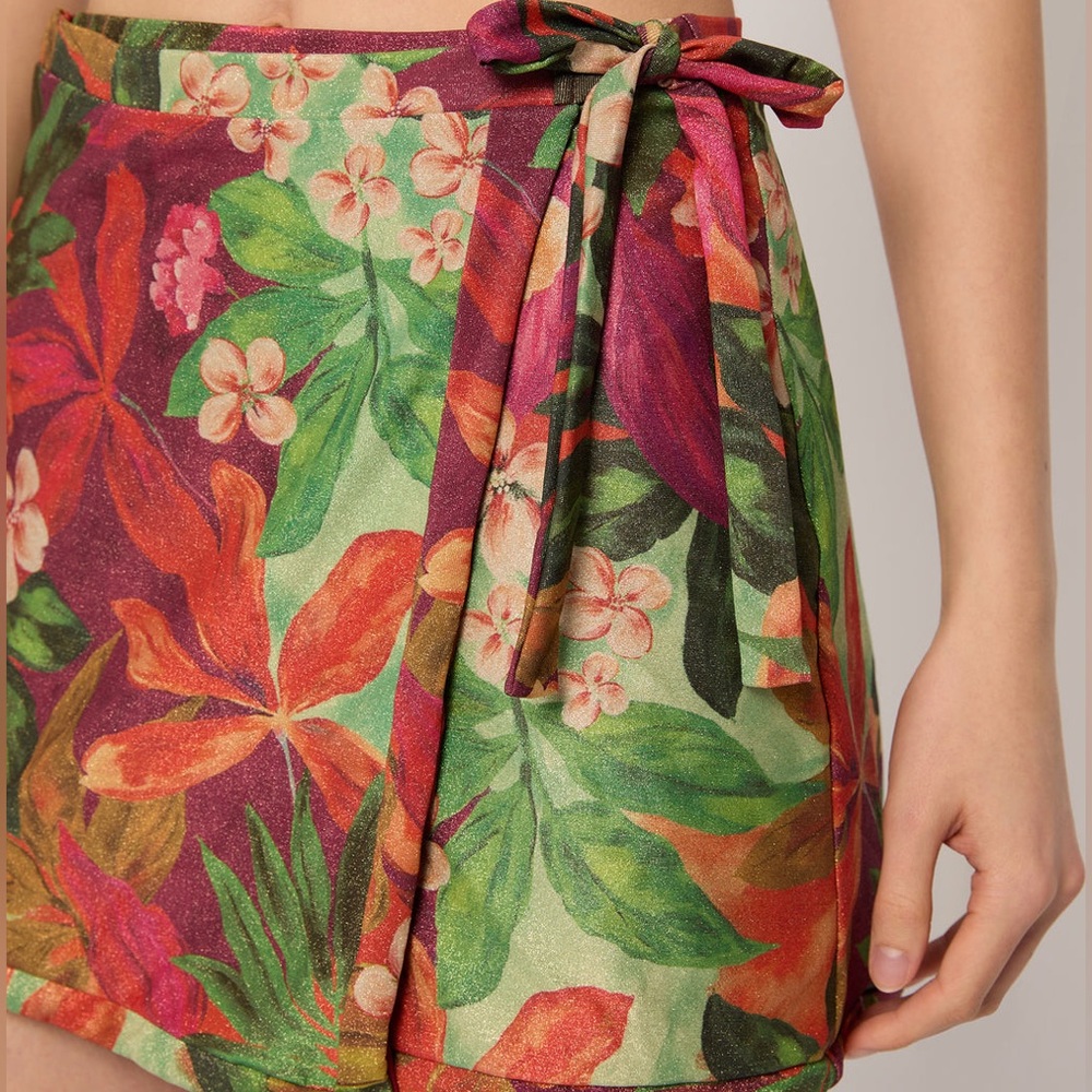 Onia Tropical Wrap Mini Skirt - Picture 4 of 5